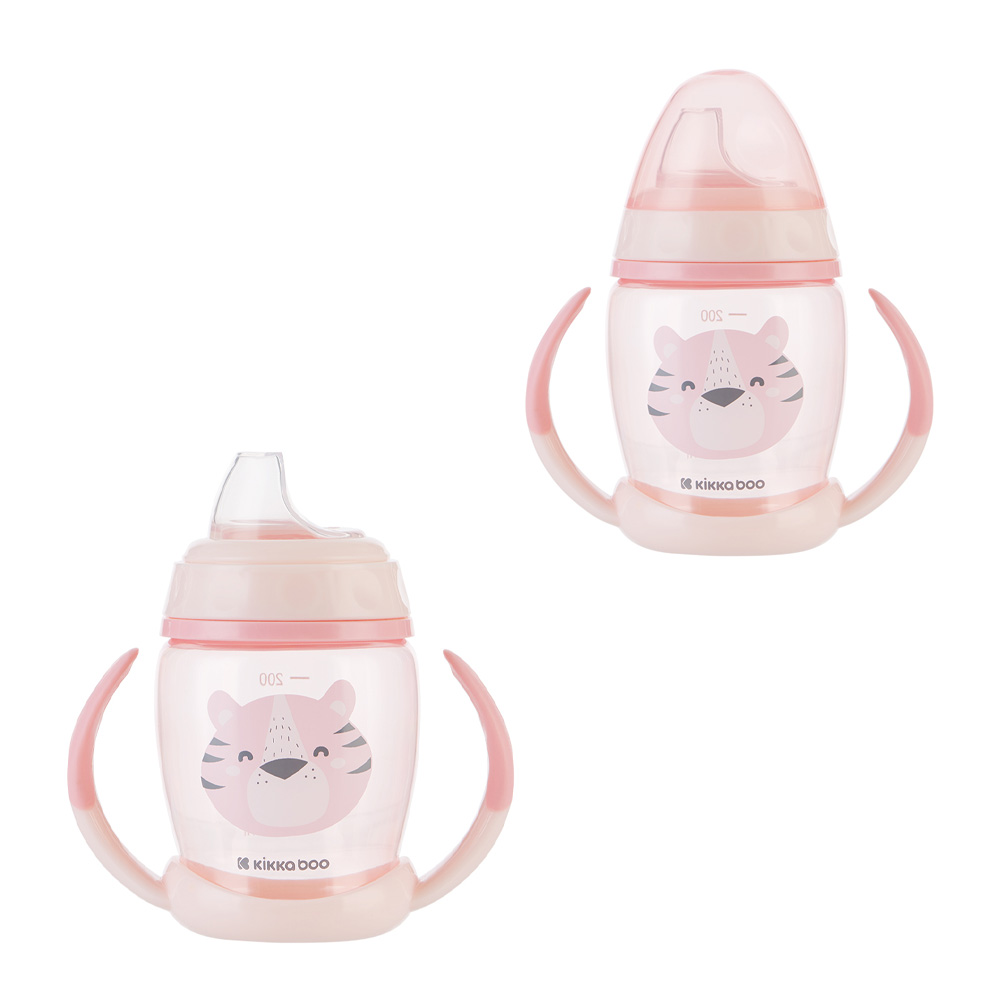 لیوان آبمیوه خوری کیکابو مدل Happy face pink