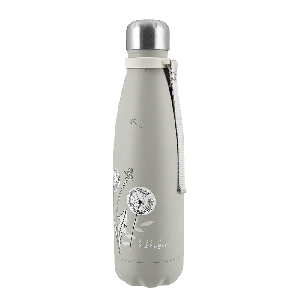 بطری استیل 500 میلی لیتر کیکابو طوسی مدل Flora