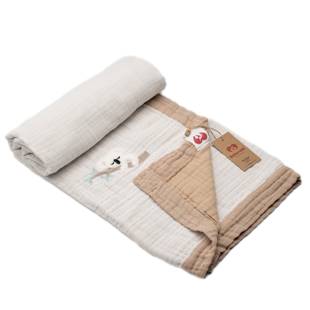 پتو 95 در 80 طرح کوالا بژ از برند BEBEROTTI