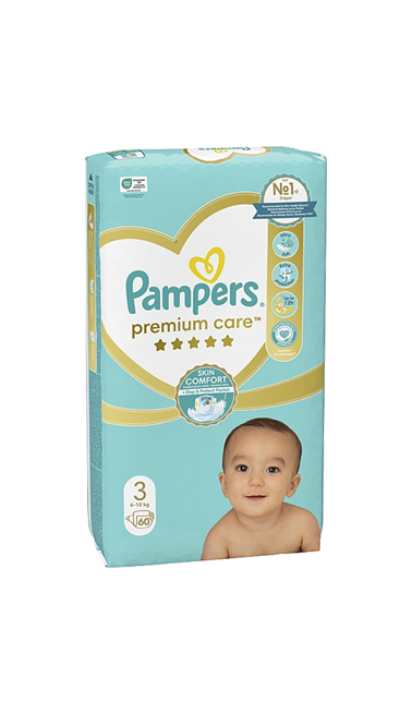 پوشک پمپرز سایز سه 60 عددی